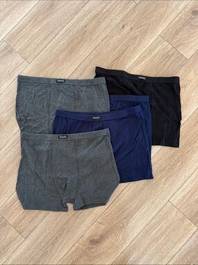 Pastels Boxer Briefs - Black, Navy & Charcoal - 6-pack